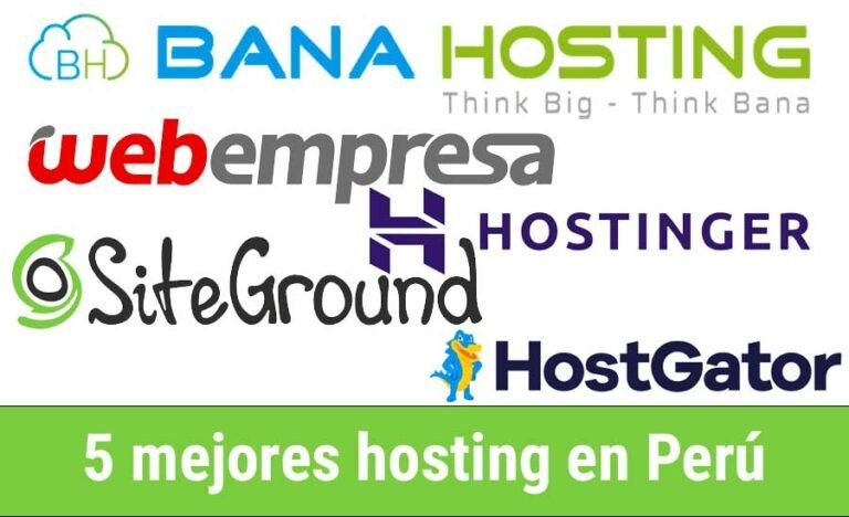 Los 5 mejores hosting en Perú